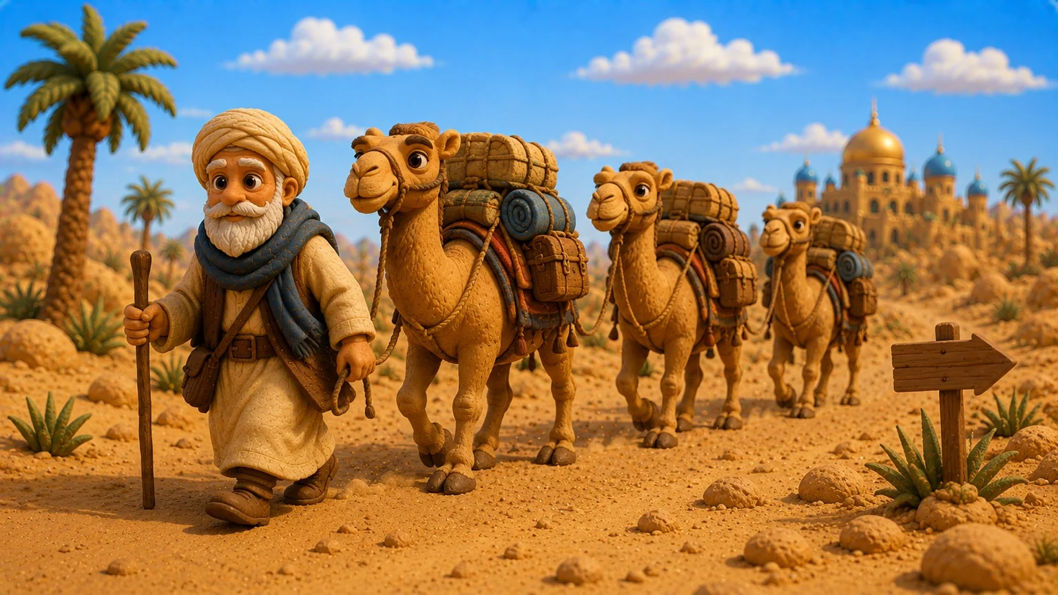 Desert caravan scene
