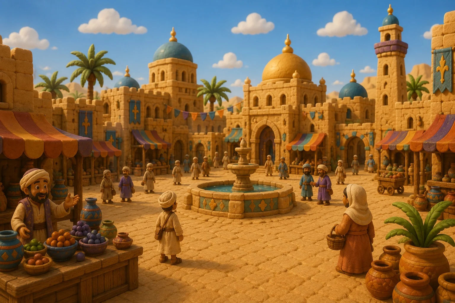 Desert city marketplace